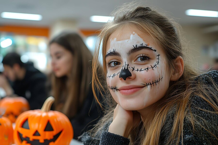 Malowanie twarzy Halloween czarownica które zachwyca efektami